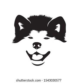 Akita dog face - isolated vector illustration