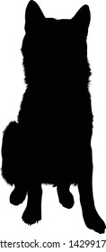 Akita Dog Silhouette Vector Style