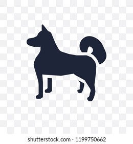 Akita dog transparent icon. Akita dog symbol design from Dogs collection. Simple element vector illustration on transparent background.