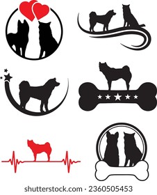 Akita Dog Vector Graphic Pack