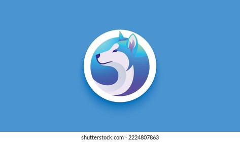 Akita Inu, AKITA Token cryptocurrency logo on isolated background with copy space. 3d vector illustration of Akita Inu, AKITA token icon banner.