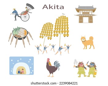 Akita Japan. Event and food.