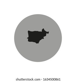 Akkar region map in country of Lebanon