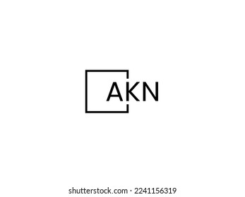 Letra AKN Ilustración del vector de diseño del logotipo inicial