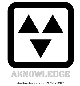 Aknowledge concept icon on white