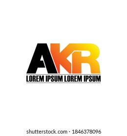 vector de diseño de logotipo de monograma de carta AKR