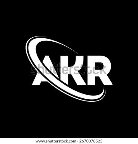 AKR logo. AKR letter logo design. Initials AKR logo linked with circle and uppercase monogram logo. AKR typography for technology, business and real estate brand.
