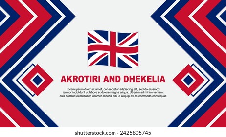 Akrotiri And Dhekelia Flag Abstract Background Design Template. Akrotiri And Dhekelia Independence Day Banner Wallpaper Vector Illustration. Design