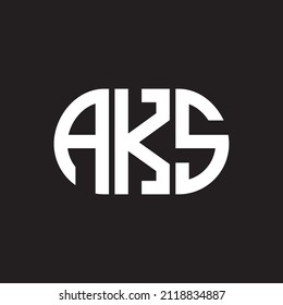 AKS letter logo design on black background. AKS 
creative initials letter logo concept. AKS letter design.