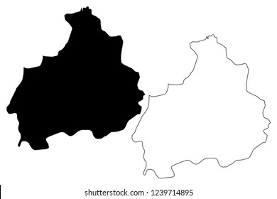 Aksaray (Provinces of the Republic of Turkey) map vector illustration, scribble sketch Aksaray ili map
