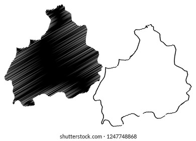Aksaray (Provinces of the Republic of Turkey) map vector illustration, scribble sketch Aksaray ili map