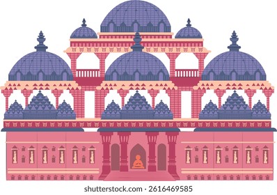 Akshardham Mandir Vector Art Abstract 