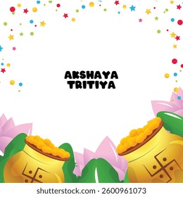 Akshaya tritiya indian holiday, vector cartoon illustration