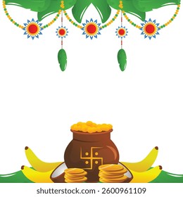 Akshaya tritiya indian holiday, vector cartoon illustration