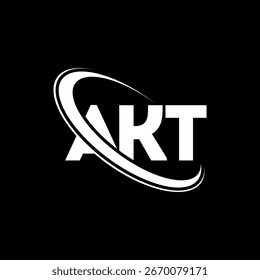 AKT logo. AKT letter logo design. Initials AKT logo linked with circle and uppercase monogram logo. AKT typography for technology, business and real estate brand.