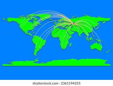 Aktobe, Kazakhstan map - Concept map for Aktobe, Kazakhstan on World map. Suitable for export concepts. File is suitable for digital editing and prints of all sizes.