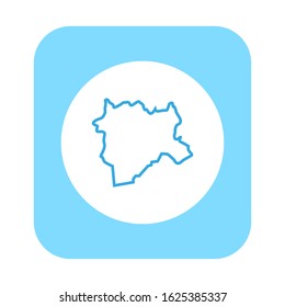 Aktobe region map, country of Kazakhstan
