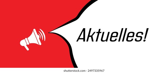 Aktuelles! sign on white background