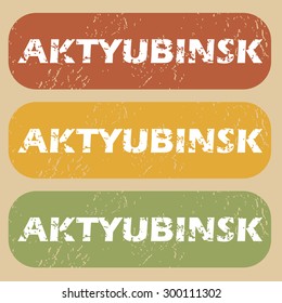 Aktyubinsk on colored background
