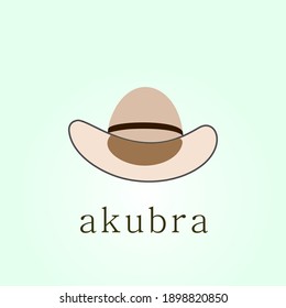 akubra simple flat vector illustration. good to use on pictorial book