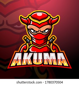 Akuma mascot esport logo design