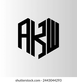 ABSTRAKTES DESIGN DES AKW-Buchstabenlogos. AKW einzigartiges Design. AKW.
