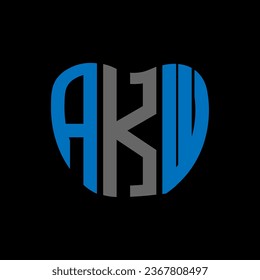 AKW letter logo creative design. AKW unique design.
