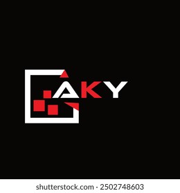  AKY creative minimalist letter logo.  AKY unique vector initials alphabet letter logo design
