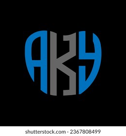 AKY letter logo creative design. AKY unique design.
