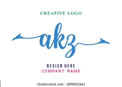 AKZ lettering logo is simple, easy to understand and authoritative