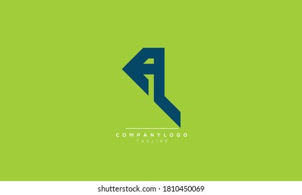 AL abstract initials monogram letter text alphabet logo design