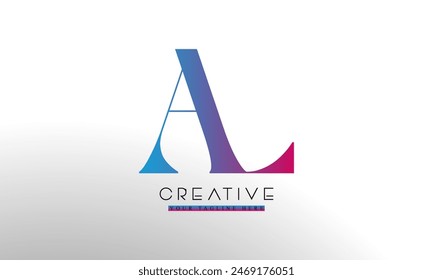 AL Abstract Letters Logo Monogram