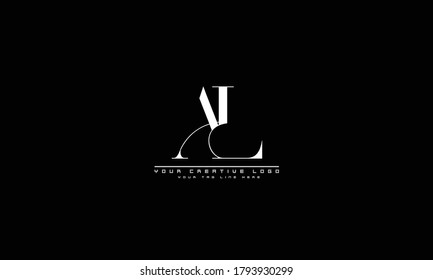 AL abstract vector logo monogram template