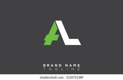 AL Alphabet letters Initials Monogram logo LA, A and L