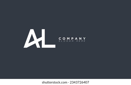 AL Alphabet letters Initials Monogram logo LA, A and L