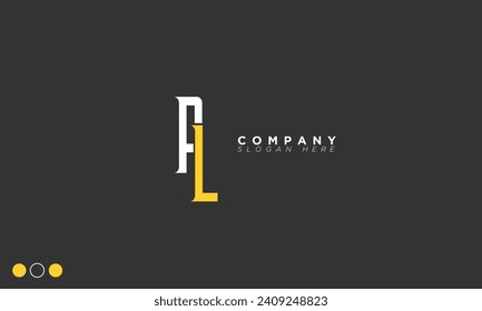 AL Alphabet letters Initials Monogram logo LA, A and L