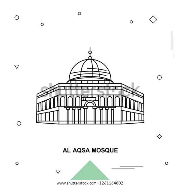 Al Aqsa Mosque Stock Vector (Royalty Free) 1261164802 | Shutterstock