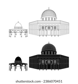 al aqsa mosque outline silhouette