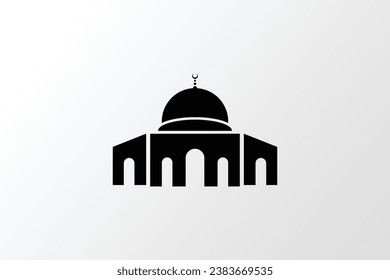 Al aqsa mosque vector icon