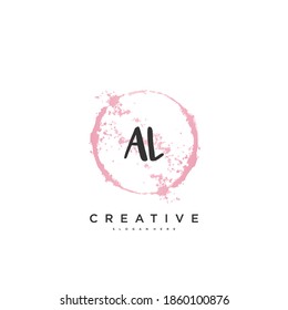 AL Beauty vector initial logo, handwriting logo art design of initial signature, wedding, fashion, jewerly, boutique, floral and botanical with creative template for any company or business.