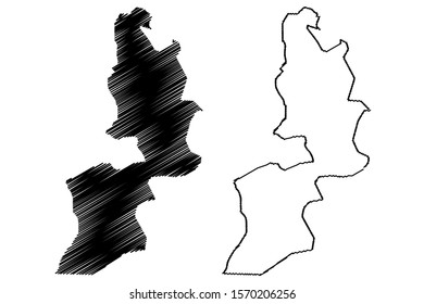 Al Buraymi Governorate (Sultanate of Oman, Governorates of Oman) map vector illustration, scribble sketch Al Buraymi map