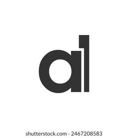 AL creative geometric initial based modern and minimal logo. Letter a l trendy fonts. Universal professional elegant techno vector design.