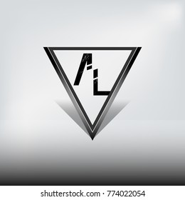 AL DARK TRIANGLE LOGO with Highlight and Shadow