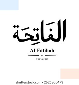Al Fatihah in Arabic Letters Calligraphy 