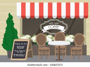 al fresco cafe vector/illustration