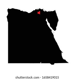 Al Gharbiyah governorate highlighted on Egypt map Vector EPS 10