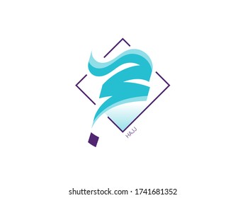 Al Hajj Creative Calligraphy. Happy Hajj is an Arabic quote use after Hajj Time for greeting people who celebrate Hajj and wishing them to accepts their prayers