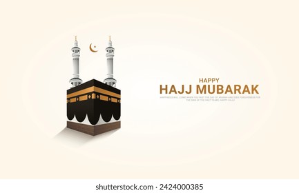 Al Hajj Mubarak Creative design for social media post.