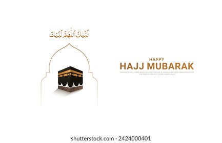 Al Hajj Mubarak Creative design for social media post.
