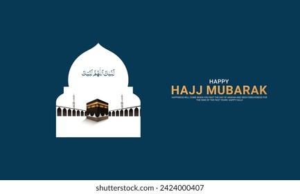 Al Hajj Mubarak Creative design for social media post.